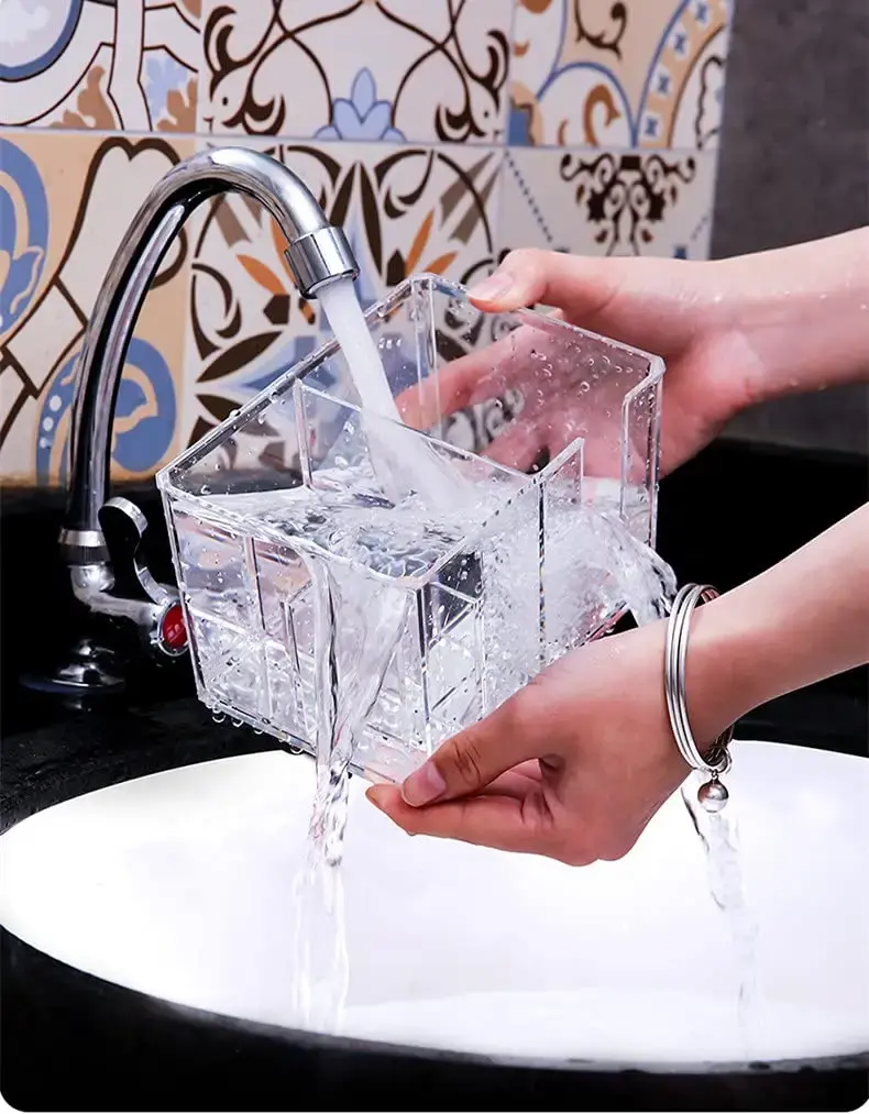 Thumbnail: Clear Acrylic Cotton Ball and Swab Storage Container