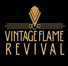 Art Deco inspired logo for Vintage Flame Revival