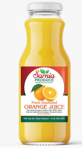 Fresh Squeezed Orange Juice - 1 L | Sarnia Produce