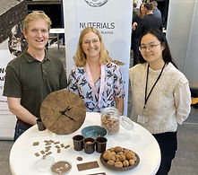 Nuterials logo in brown