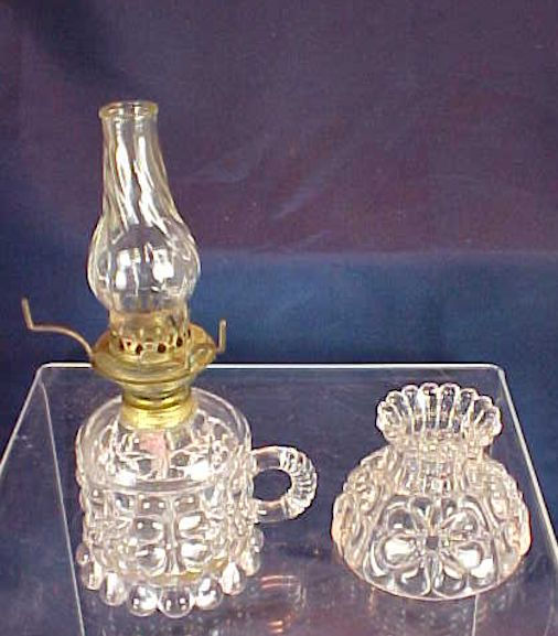 Thumbnail: Findlay Glass Queen's Necklace Miniature Lamp with Shade