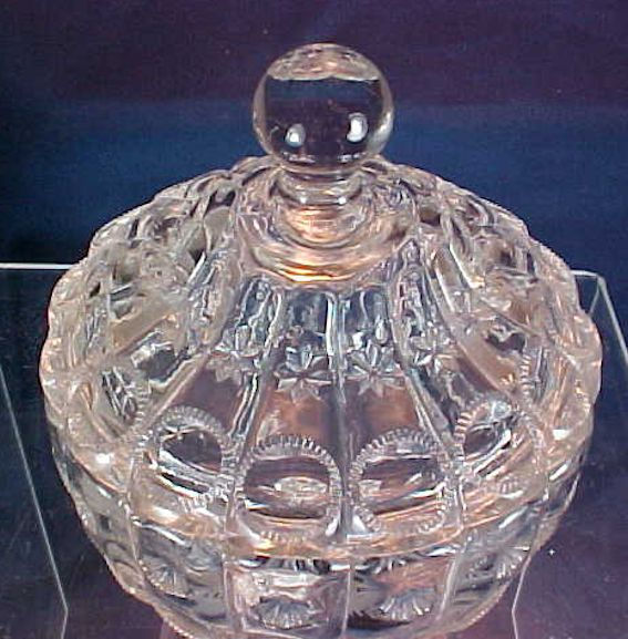 Thumbnail: EAPG Findlay Glass Priscilla Compote &amp; Lid Miniature