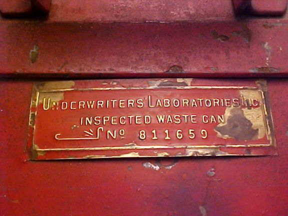 Thumbnail: Vintage Oily Waste Can Red Paint Protectoseal Co. Chicago Clean Wipers