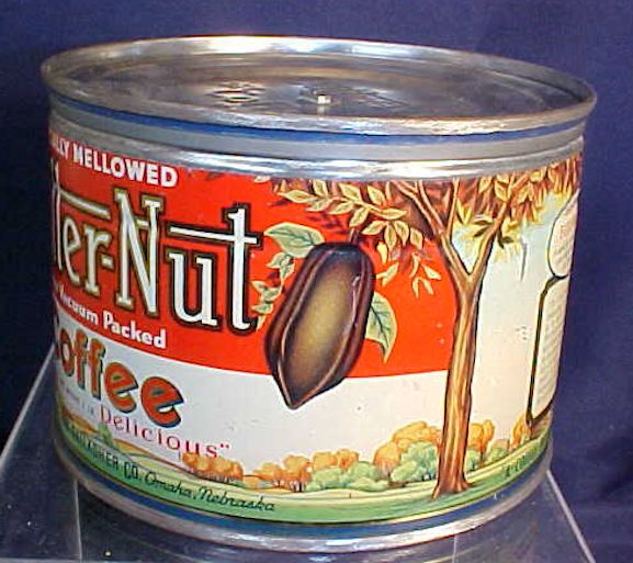 Thumbnail: Antique Butternut Coffee Tin with Lid 1 LB- Paxton Gallagher Omaha