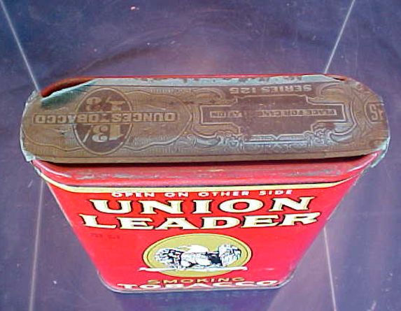 Thumbnail: Vintage Union Leader Pocket Tobacco Tin - SEALED!