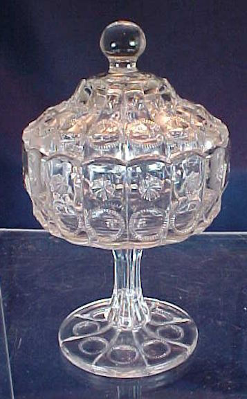 EAPG Findlay Glass Priscilla Compote &amp; Lid Miniature