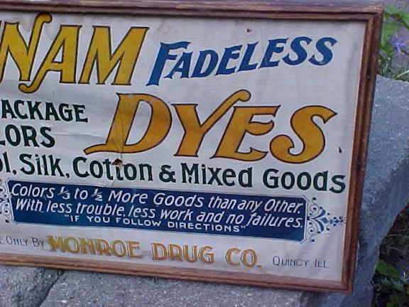 Thumbnail: Antique Putnam Dyes Two Sided Advertising Cabinet