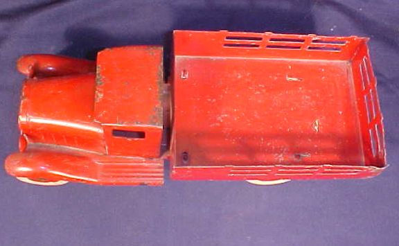 Thumbnail: Antique Wyandotte Toys Pressed Steel Stake Bed Truck