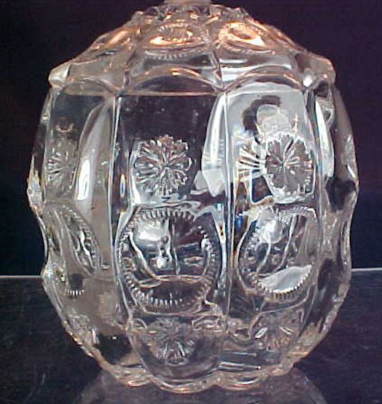 Thumbnail: EAPG Findlay Glass Priscilla Sugar Bowl with Lid