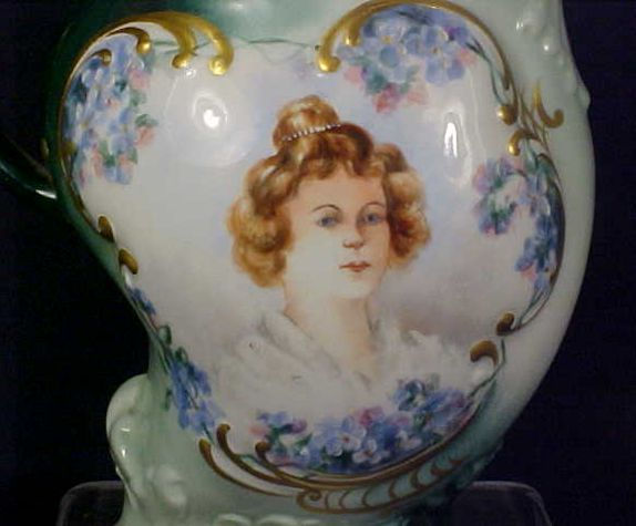 Thumbnail: Bell Pottery Findlay Ohio Portrait Pitcher