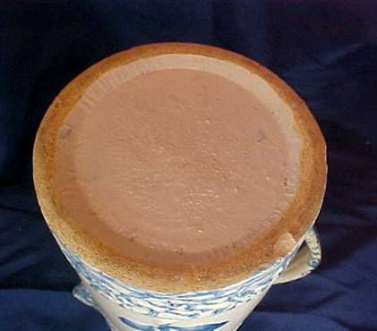 Thumbnail: Blue White Spongeware Stoneware Pitcher Floral Design