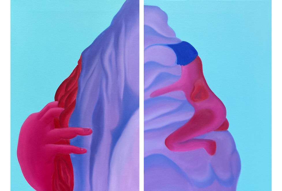 LUXURIA Todsünde Wollust weichlich female lust nature sarah painter stifter artist oil painting switzerland schweiz zurich winterthur obsession