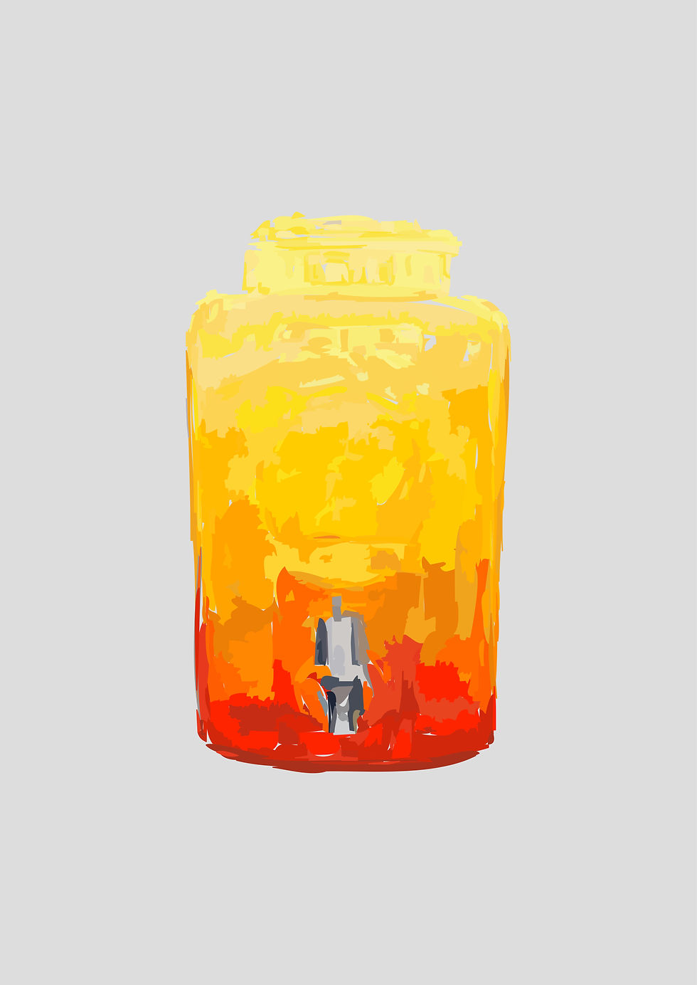 Tequila sunrise cocktail dispenser