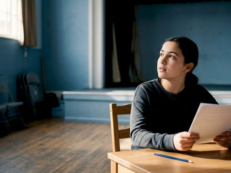 Young actor preparing a cold reading