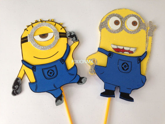 Minions - 10 Eva Foam Characters Centerpiece Picks