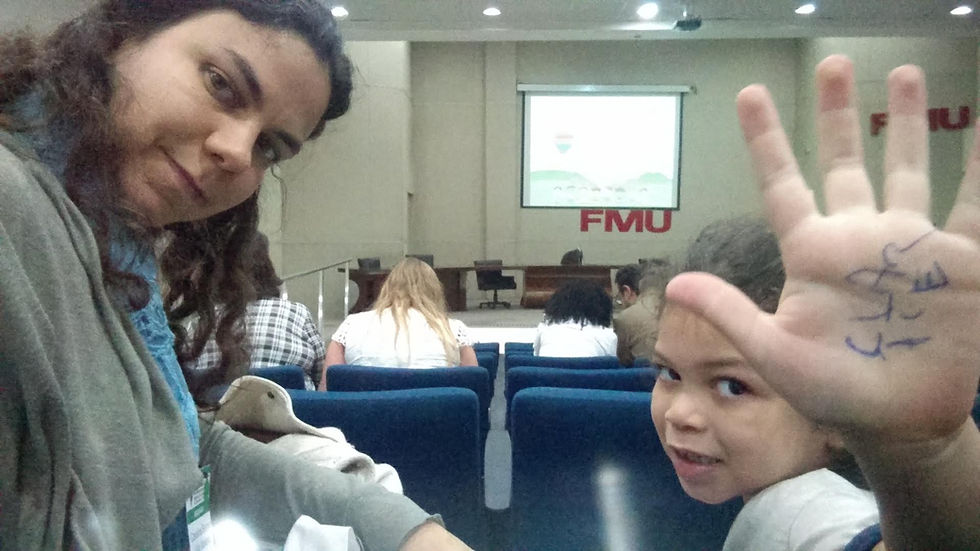 Em 2018, Carol e Clarice participaram da XI Conferência Convencional dos Direitos da Criança e do Adolescente do Município de São Paulo