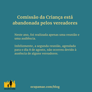 Comissão da Criança está abandonada pelos vereadores