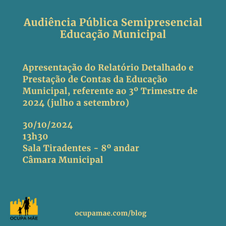 Audiência Pública Semipresencial - Educação Municipal