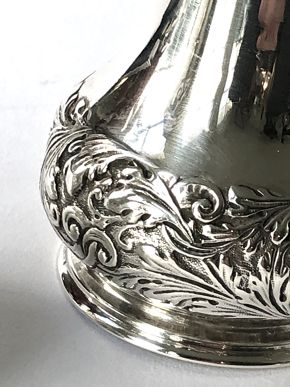 Antique sterling silver salt & paper set. - 1890