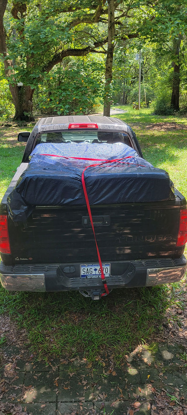 Truck packed and ready for the trip