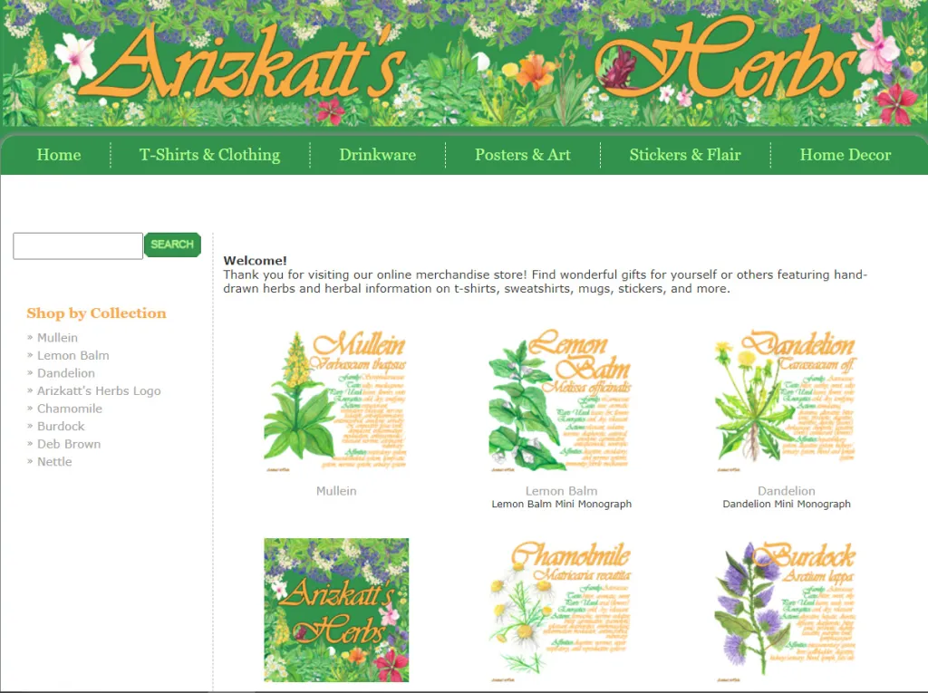 Looking Back...Arizkatt's Herbs original Clothing & Décor shop.