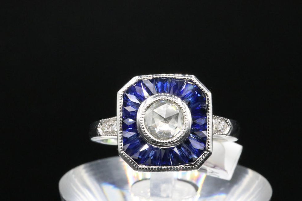 Antique Reproduction 18k Gold Diamond Ring