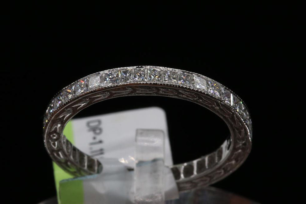 Thumbnail: Antique Reproduction 18k Gold Diamond Ring