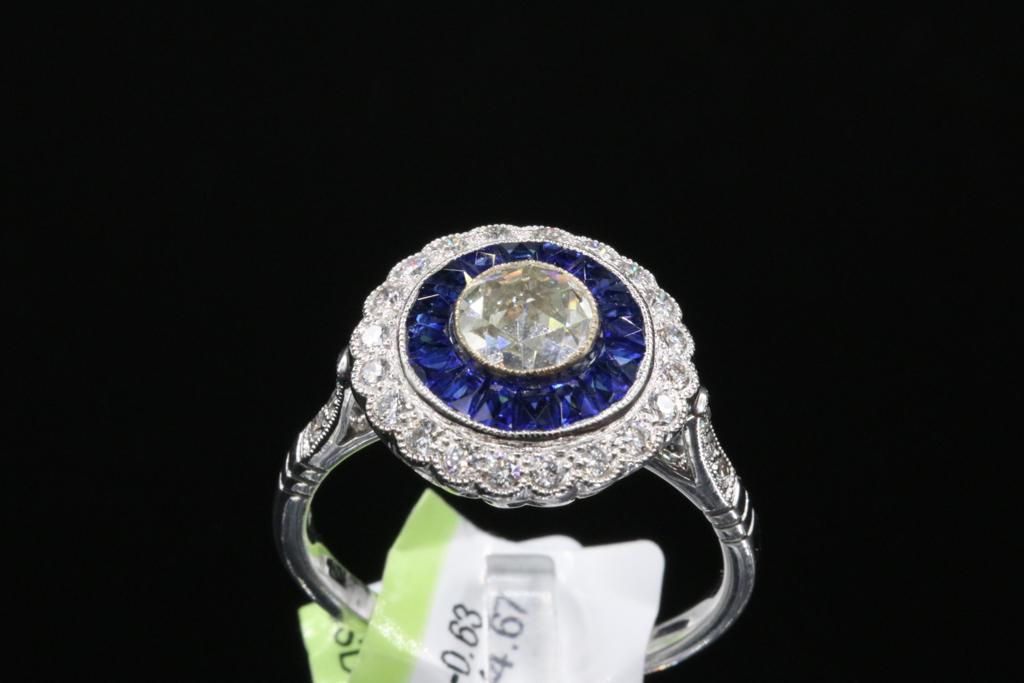 Antique Reproduction 18k Gold Diamond Ring