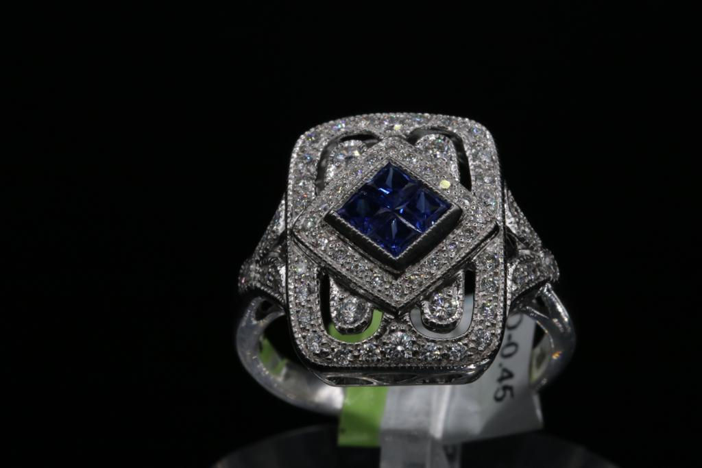 Antique Reproduction 18k Gold Diamond Ring