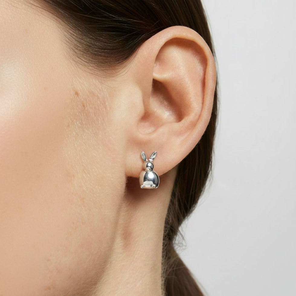 Honey Bunny Estudio Joyeria Plata arete conejo .jpg