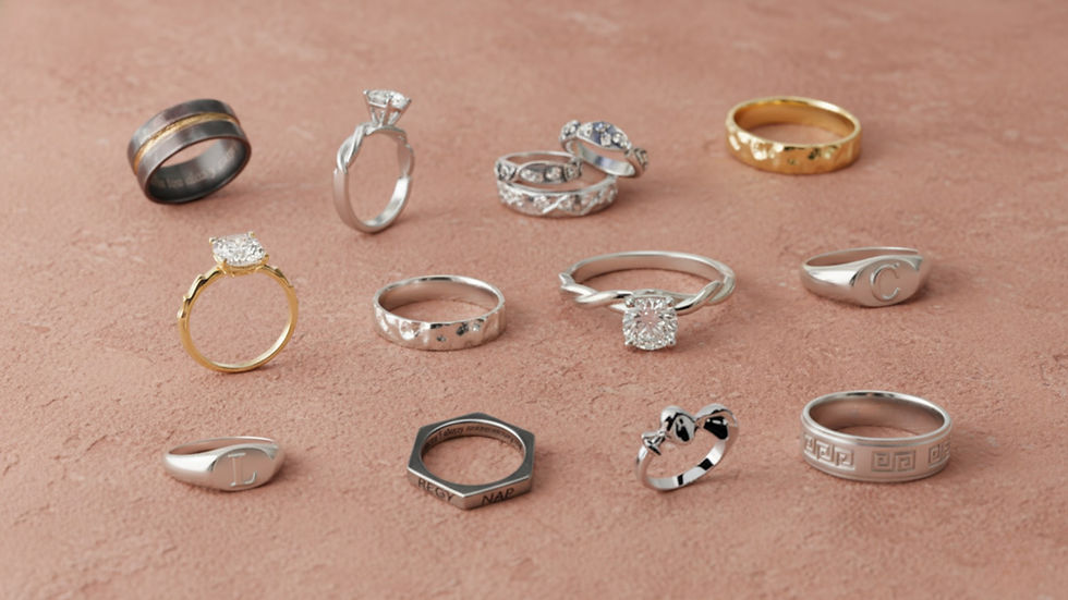 anillos de compromiso y argollas de matrimonio