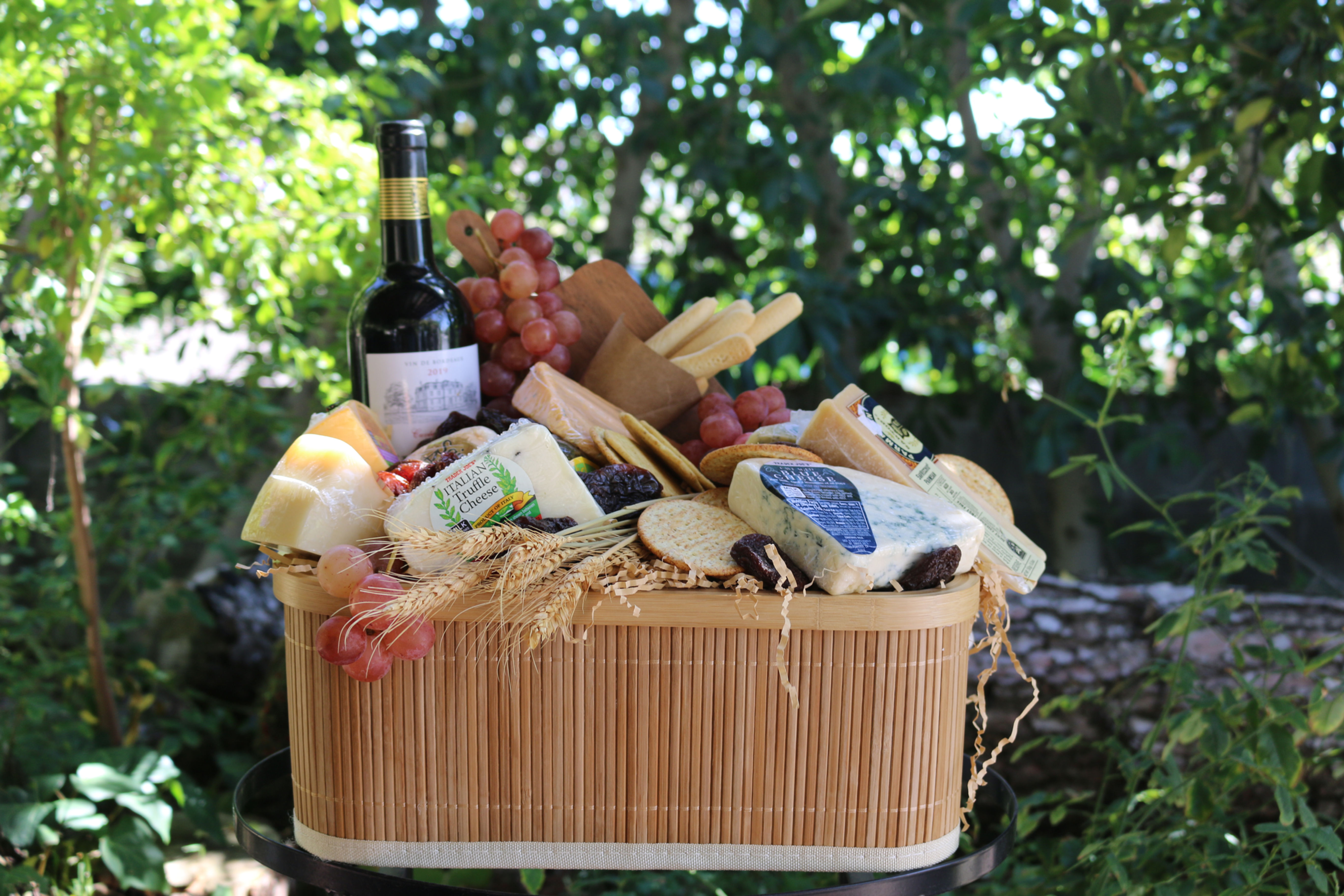 Wine and Cheese Gift Basket