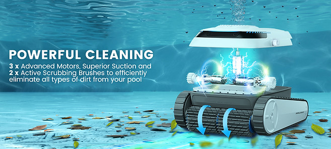 Cordless Robotic Pool Cleaner Brushless motors