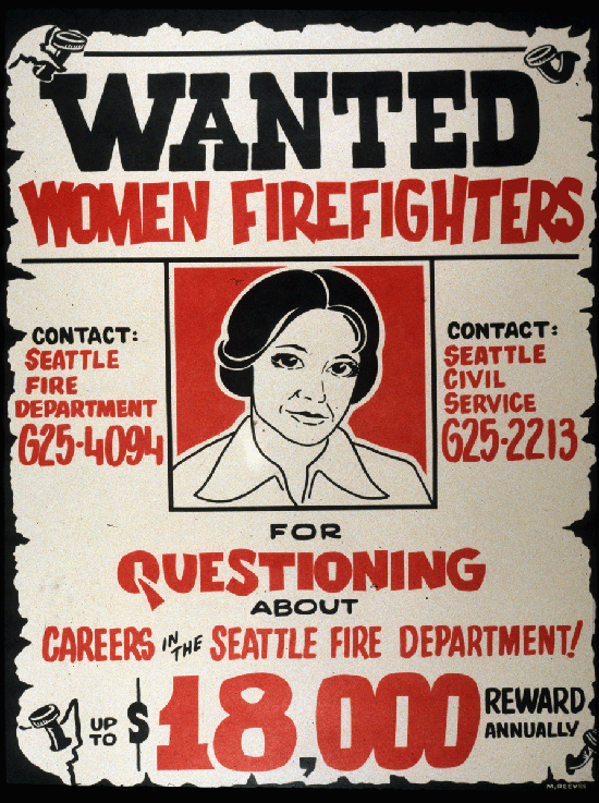 Recruiting flyer, circa 1980. Image Source: Seattle Municipal Archives.