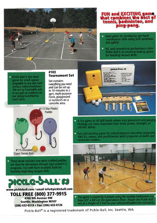 Pickleball Brochure