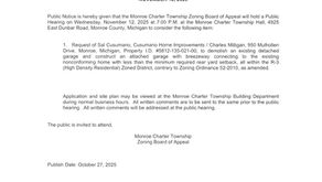 Zoning Board of Appeal Notice of Public Hearing on 11/12/2025