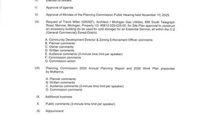 Planning Commission Agenda for 02/02/2026