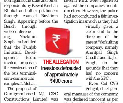 Mohali bus terminal-cum-commercial complex: HC puts Punjab on notice on plea seeking CBI probe