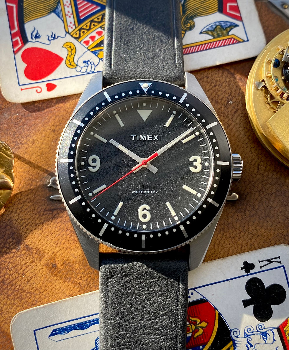 Thumbnail: 2022 Timex Waterbury Diver Hodinkee limited edition explorer dial full set