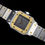 Thumbnail: 1980s Cartier Santos Grey Slate Grey dial Ladies Ref 0902 24mm case Automatique