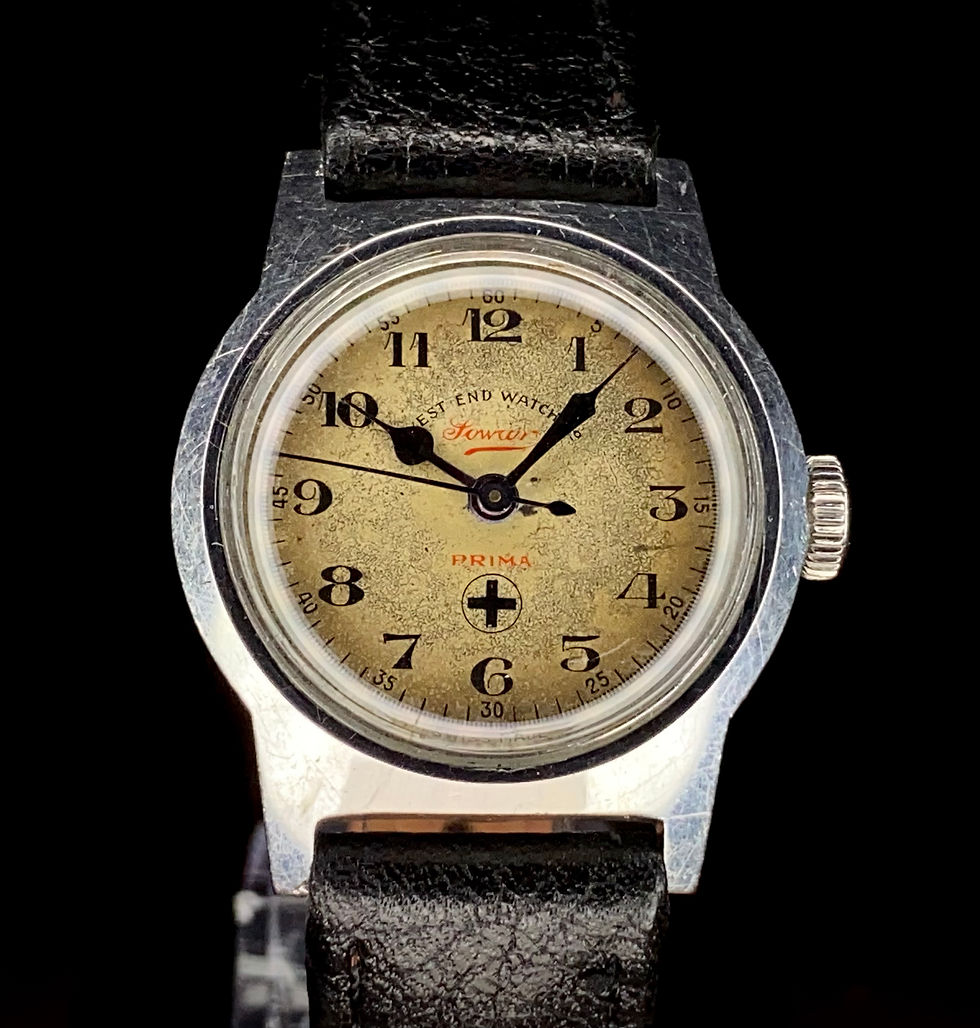 Thumbnail: 1940s West End Watch Co Sowar Prima Civil Service India, sweep seconds, Incabloc