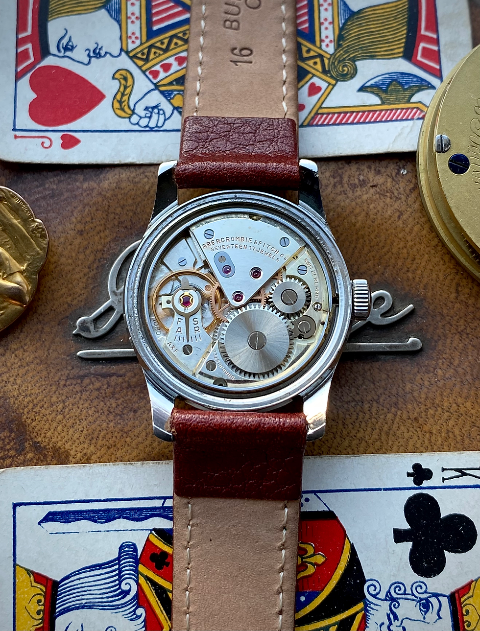 Thumbnail: 1950s Abercrombie & Fitch Co Shipmate Steel shockproof tool watch ETA 1080