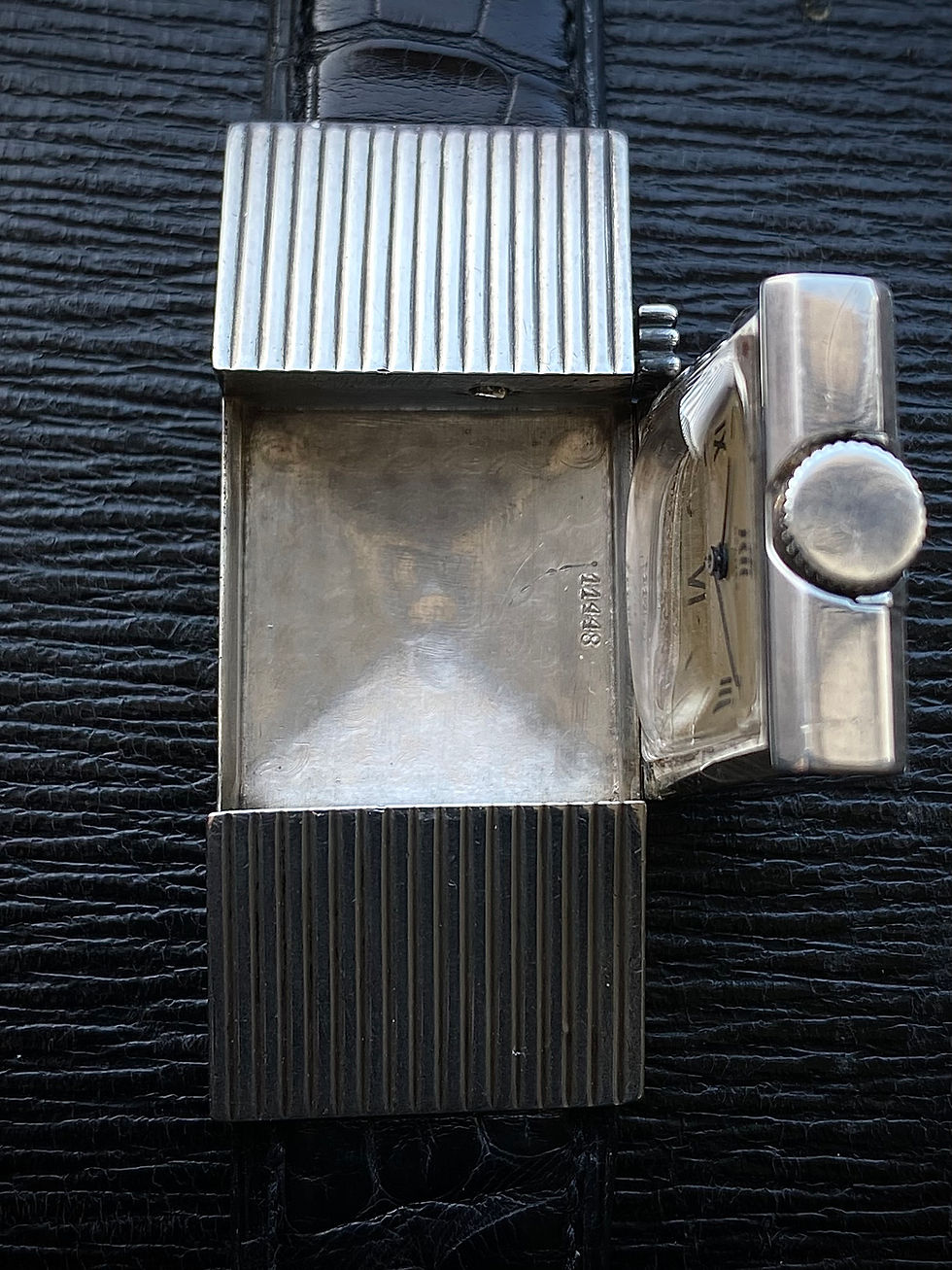 Thumbnail: 1940s Hermes Paris French made silver Golfers belt buckle watch