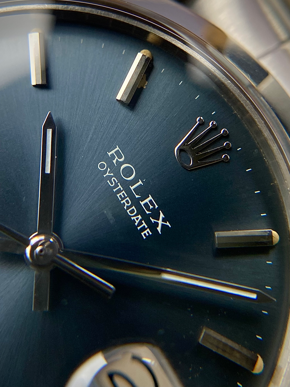 Thumbnail: 1973 Rolex Oyster Date Precision Dark Grey dial 34mm ref 6694, 7835 bracelet