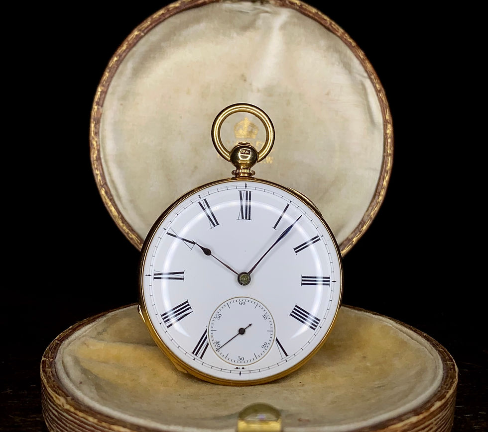 Late 1800s Scott & Co Geneve 18k gold key wind Lépine fob watch