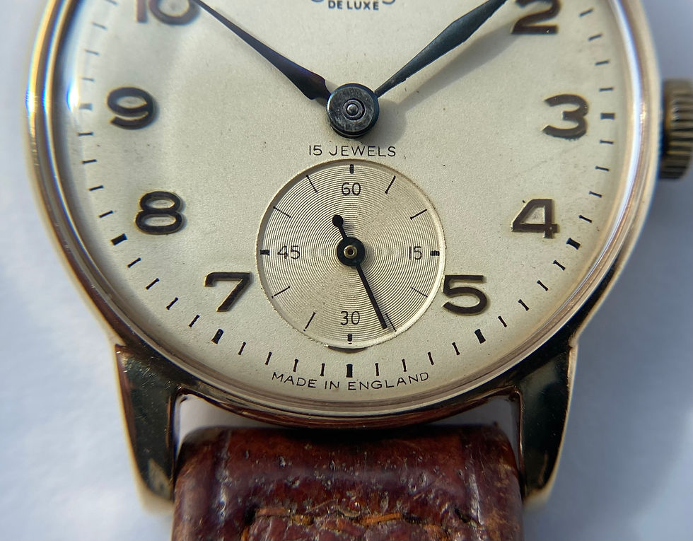 Thumbnail: 1957 9ct Smiths De Luxe British Rail Western Region GWR 45 years cal 12-15