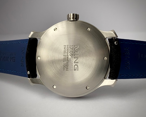 2022 Ming Blue Clous-de-Paris dial Automatic watch with box