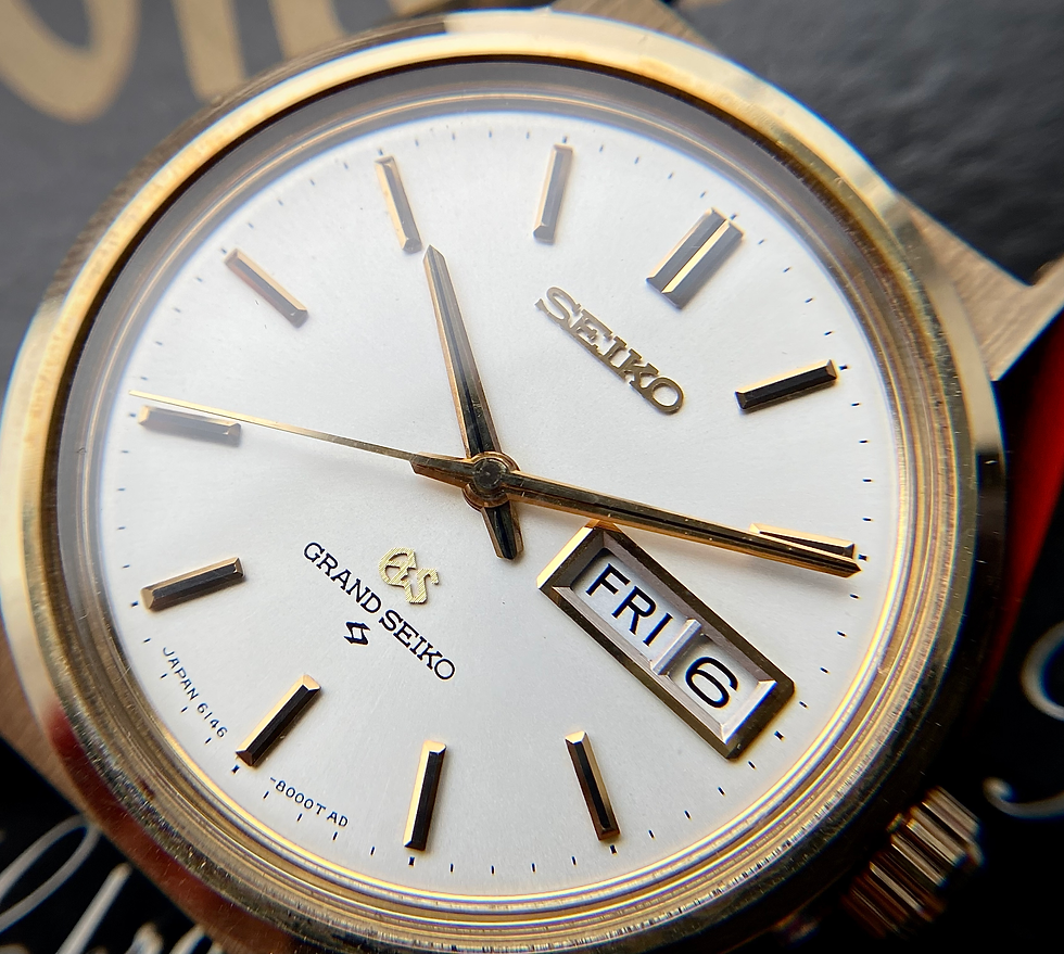 Thumbnail: NEW OLD STOCK 1967 Grand Seiko stainless steel gold capped ref 6141-8000 boxed