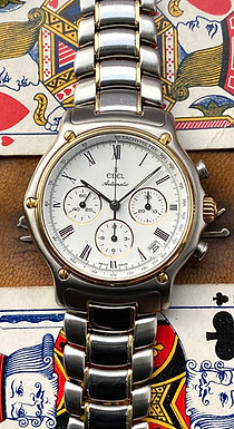 1980s Ebel 1911 Sport Classic Chronograph watch El Primero Stainless 18k 1134901