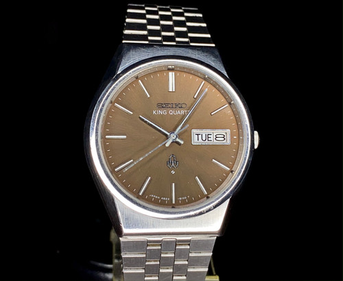 March 1977 Seiko King Quartz watch Ref 4823-8100, Beautiful Bronze